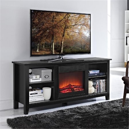 LIVEWIRE Walker Edison Furniture Black Wood TV Stand - 58 in. LI143255